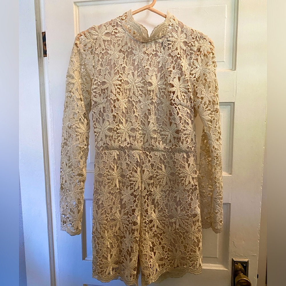 60s inspired lace romper
